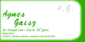 agnes gaisz business card